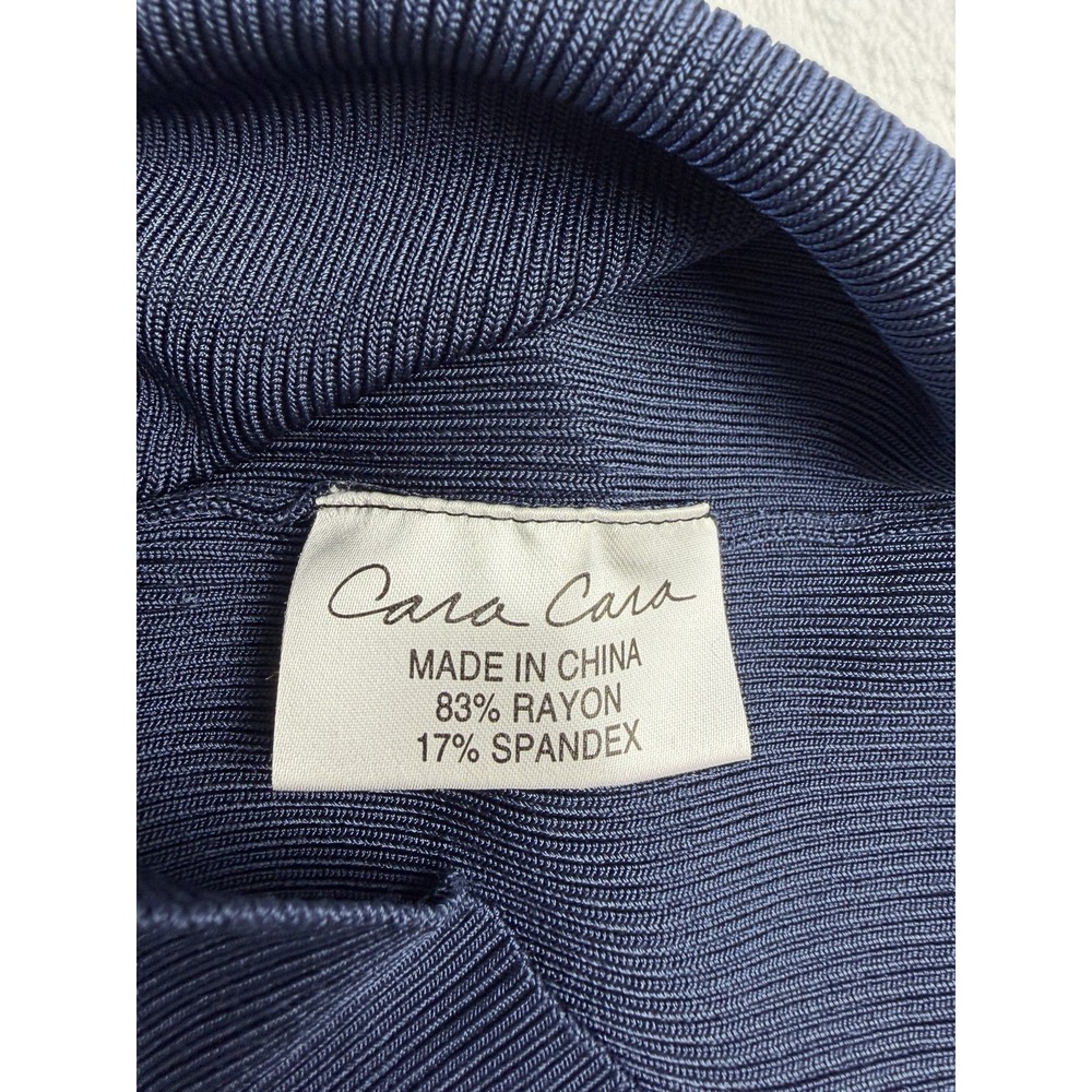 Cara Cara Greta Top Navy Long Sleeve Woman's Small - Picture 6 of 8